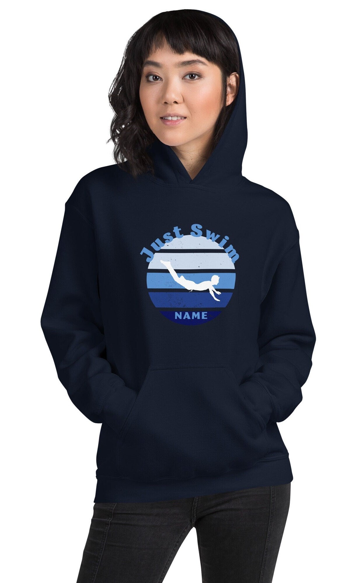 Swwimmer Hoodie. Swim team sweater, Swim Coach Gift