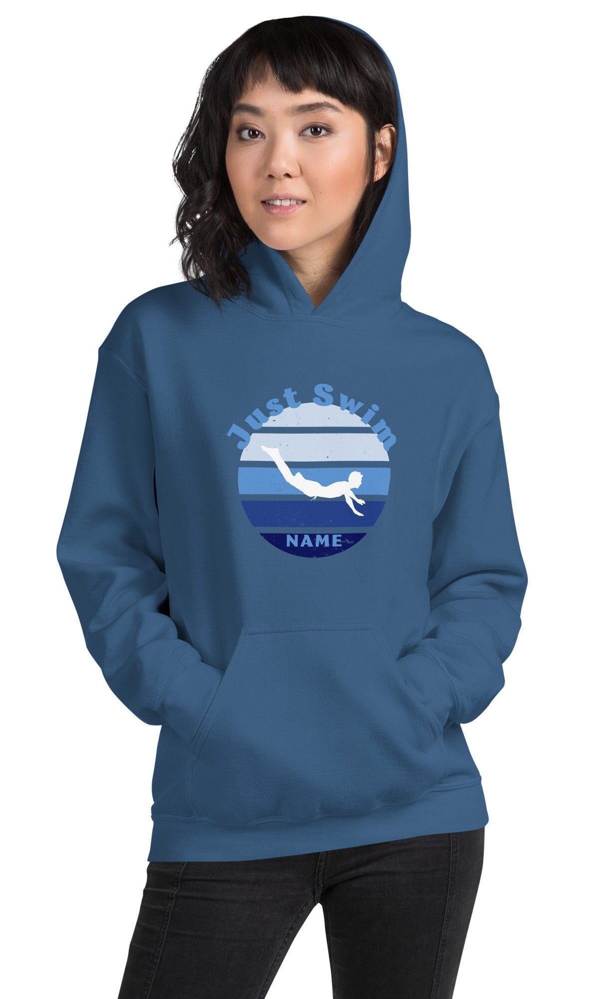 Swwimmer Hoodie. Swim team sweater, Swim Coach Gift