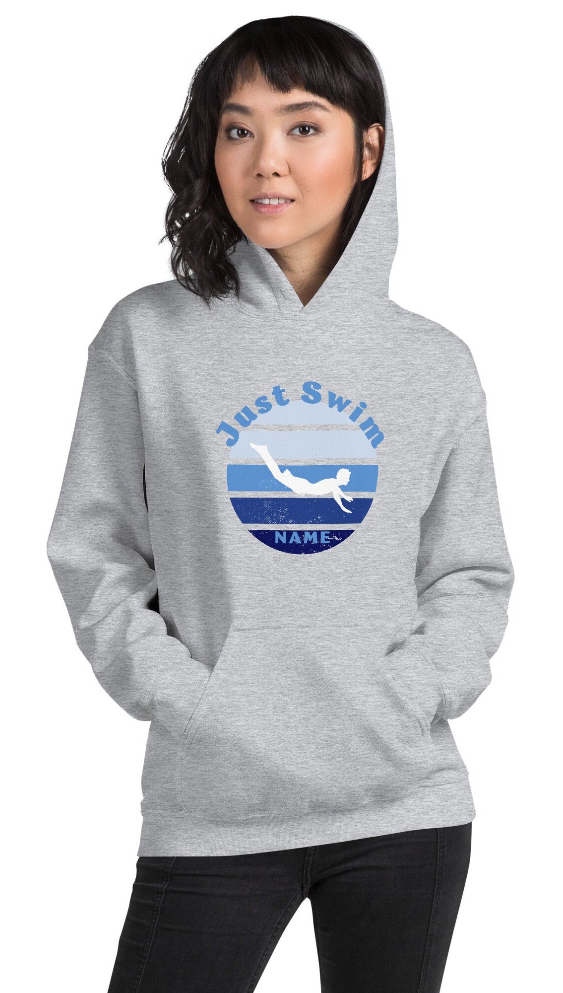 Swwimmer Hoodie. Swim team sweater, Swim Coach Gift