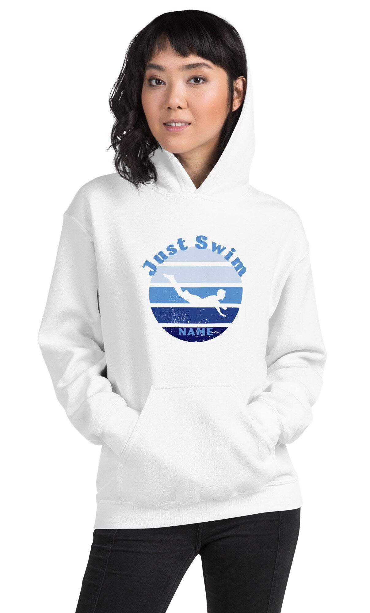 Swwimmer Hoodie. Swim team sweater, Swim Coach Gift