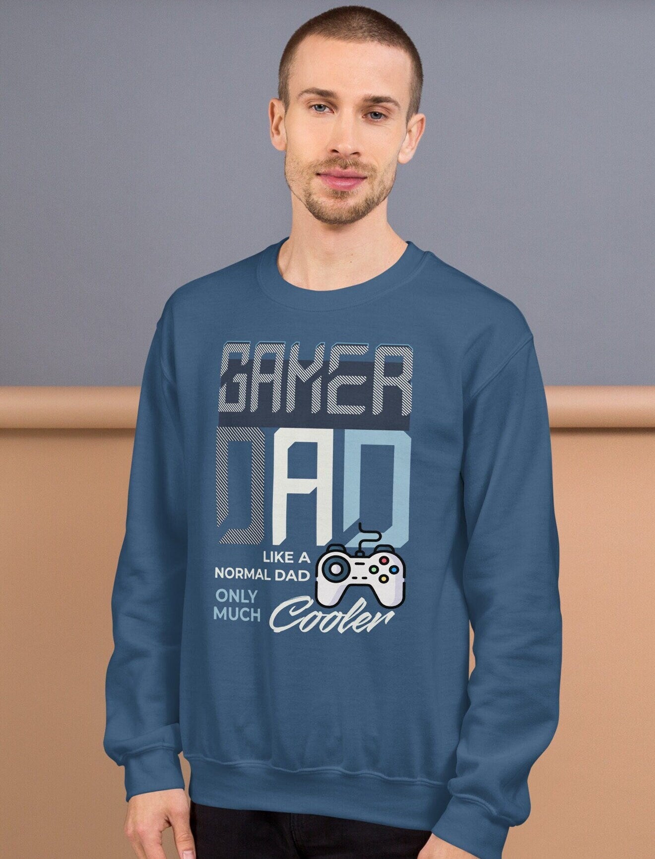 Dad Gaming Sweatshirt, Gaming Gift For Dad, Video Game Retro Sweatshirt, Dad Birthday Crewneck Sweatshirt