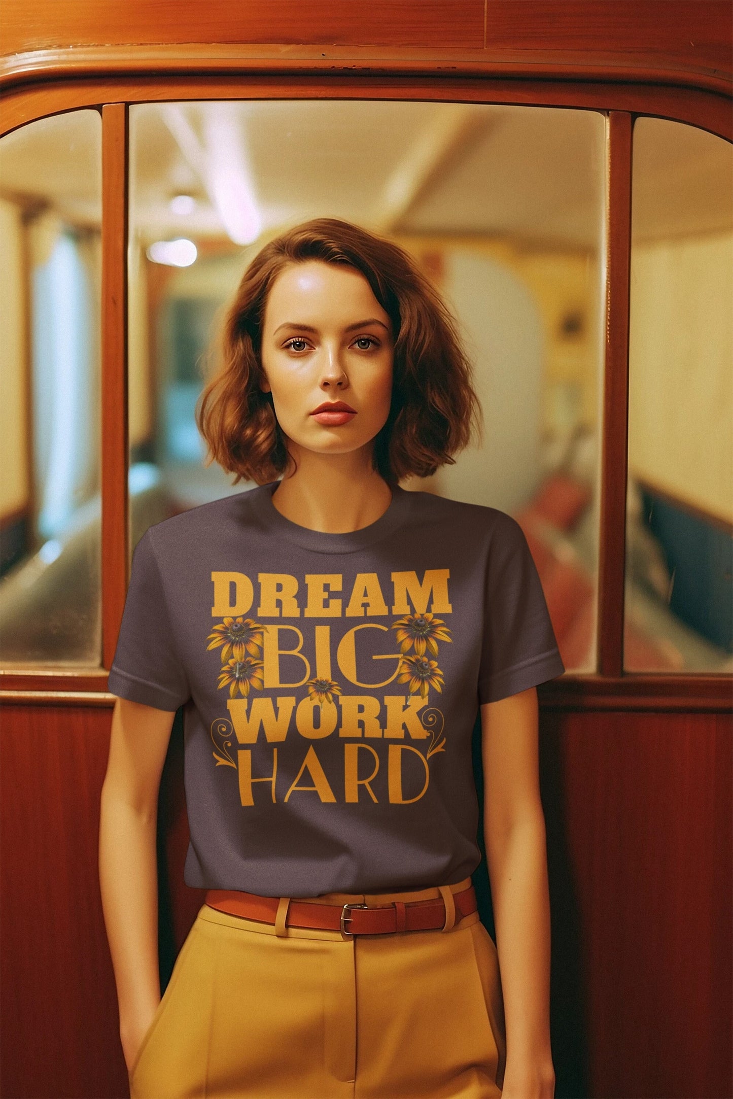 Dream Big Work Hard Tee, Inspirational Positive Tshirt