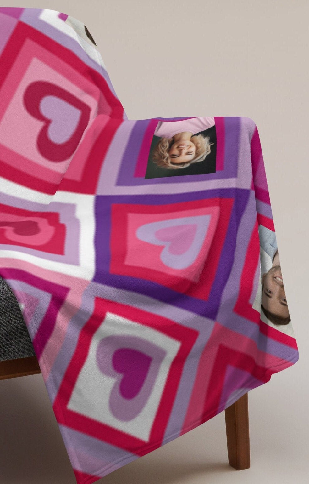 Personalized Valentine's Couple Name Throw Blanket