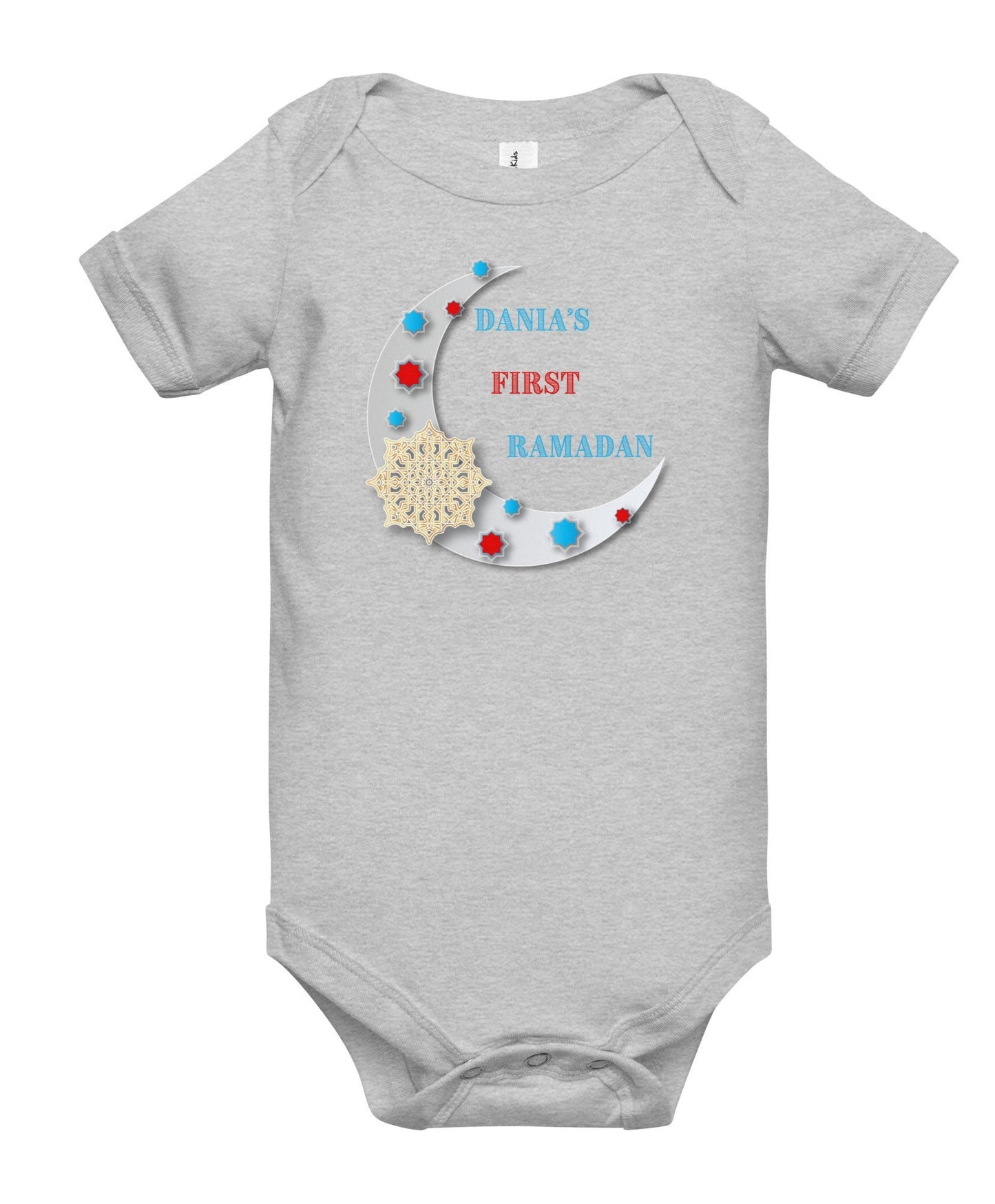 Personalized My First Ramadan Bodysuit, Muslim Newborn Ramadan Gift