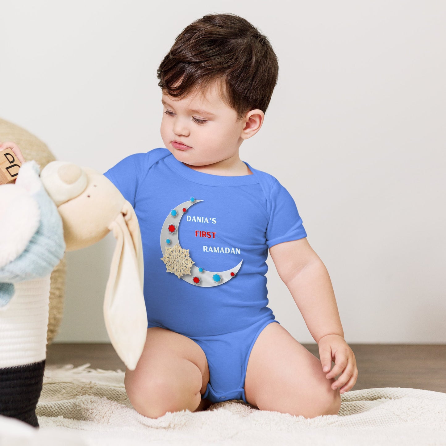 Personalized My First Ramadan Bodysuit, Muslim Newborn Ramadan Gift