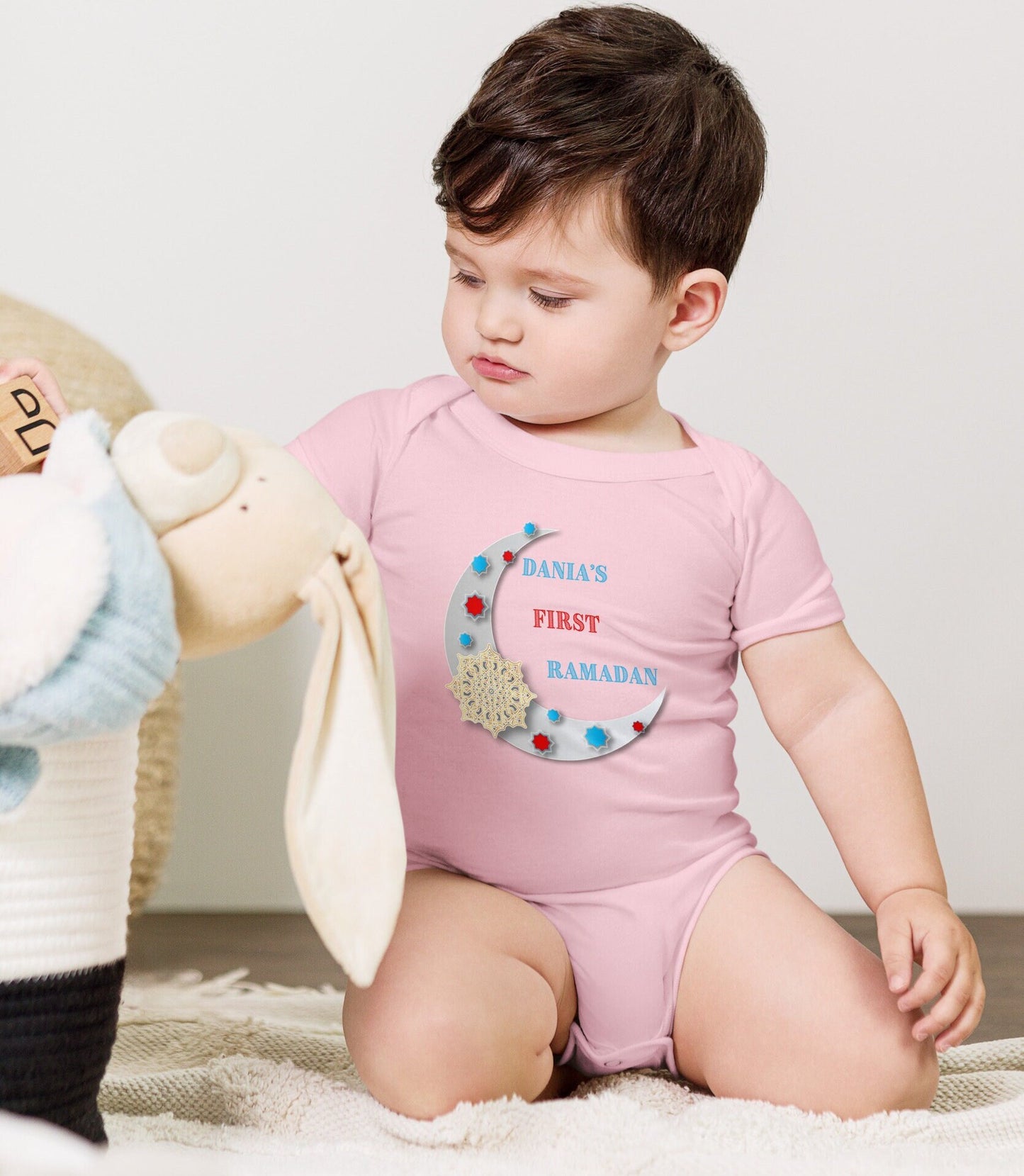 Personalized My First Ramadan Bodysuit, Muslim Newborn Ramadan Gift