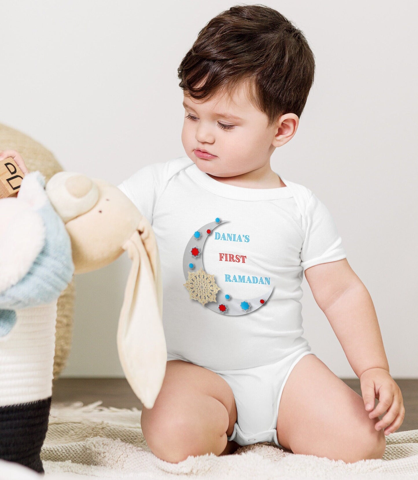 Personalized My First Ramadan Bodysuit, Muslim Newborn Ramadan Gift
