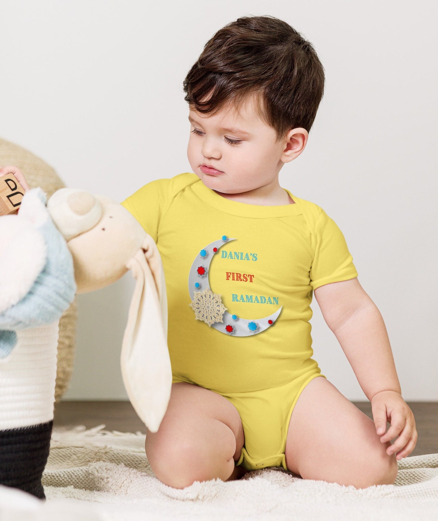 Personalized My First Ramadan Bodysuit, Muslim Newborn Ramadan Gift
