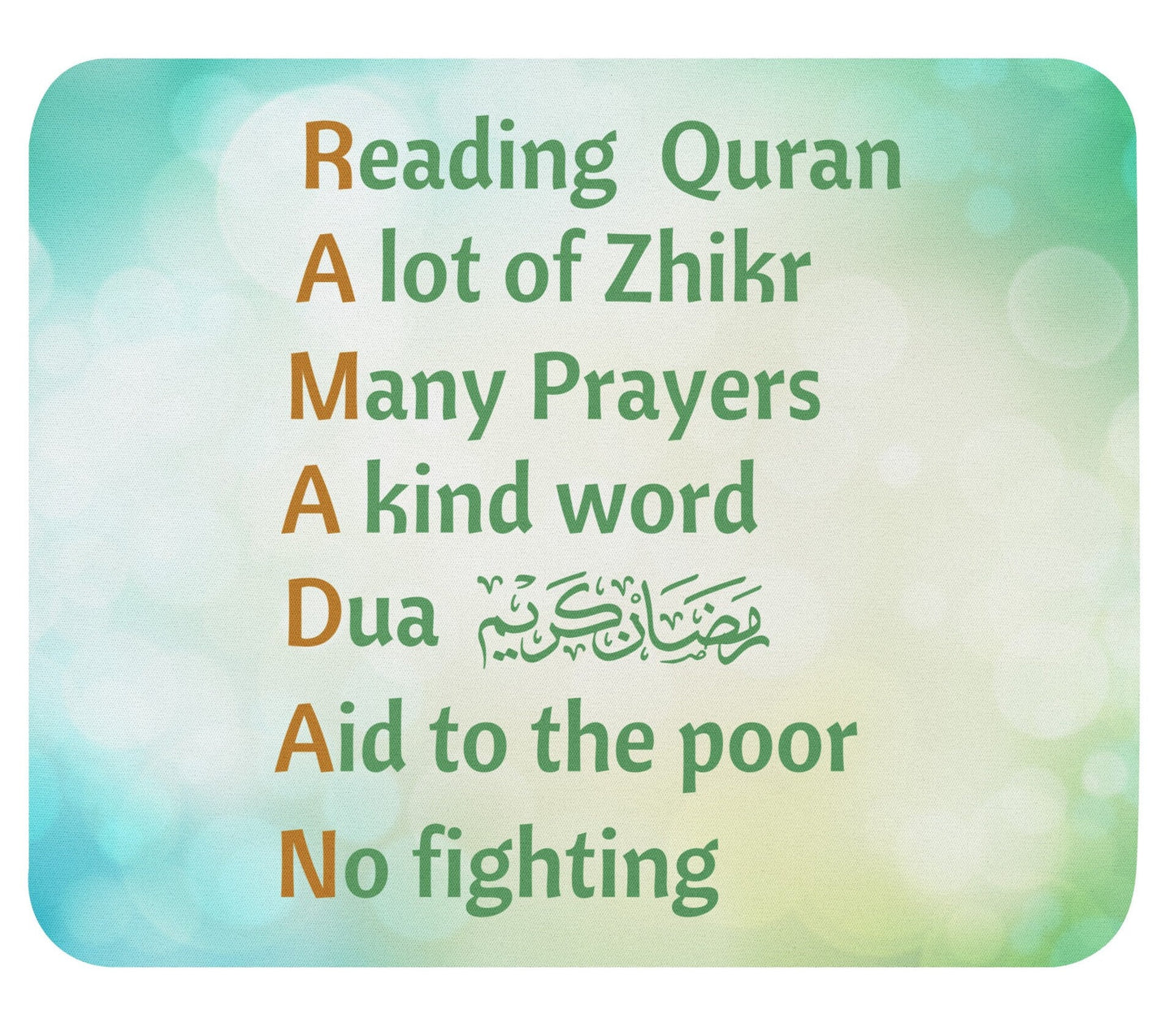 8.7"x7.1" Ramadan Mouse pad, Ramadan Decoration