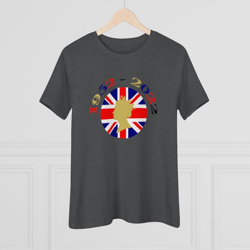 Women's Premium Queen Elizabeth Shirt Tee, RIP Majesty The Queen, Queen Of England Since 1952, Commemorative Shirt