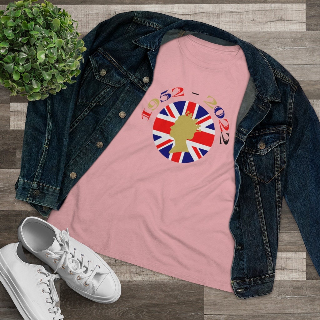 Women's Premium Queen Elizabeth Shirt Tee, RIP Majesty The Queen, Queen Of England Since 1952, Commemorative Shirt