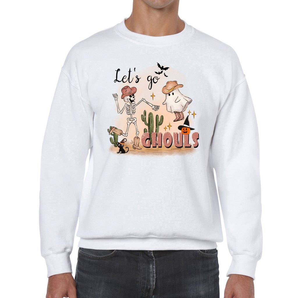 Let's Go Ghouls Sweatshirt, Halloween Sweatshirt, Spooky Season Sweater, Unisex Heavy Blend Halloween Crewneck Sweatshirt