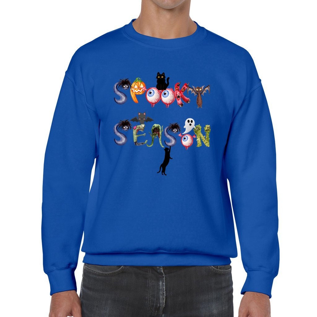 Unisex Heavy Blend Crewneck Halloween Sweatshirt, Spooky Season Pullover, Scary Halloween Sweatshirt,