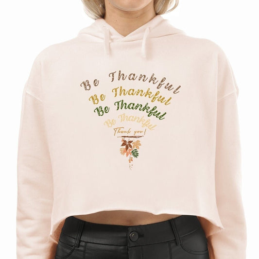 Women's Crop Thanksgiving Hoodie, Women Fall Top