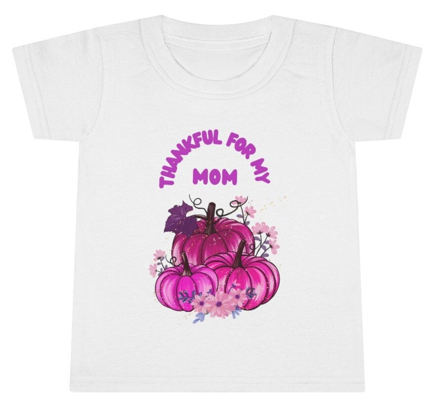 Boy Thanksgiving Shirt, Toddler Thankful for my mom T-shirt, Thanksgiving kid shirt, Thanksgiving kids gifts