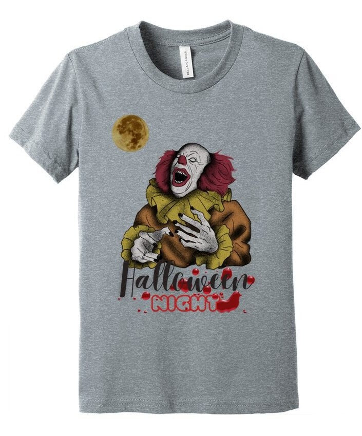 Youth Jersey Halloween Tee. Scary Halloween Top. Graphic Fall Shirt