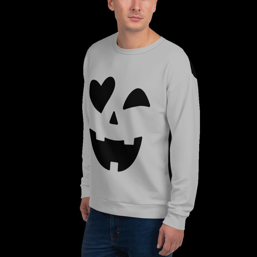 Unisex Sweatshirt Halloween Pullover, Halloween Sweatshirt, Pumpkin Face Sweatshirt, Jack-O- Lantern Sweatshirtthirt