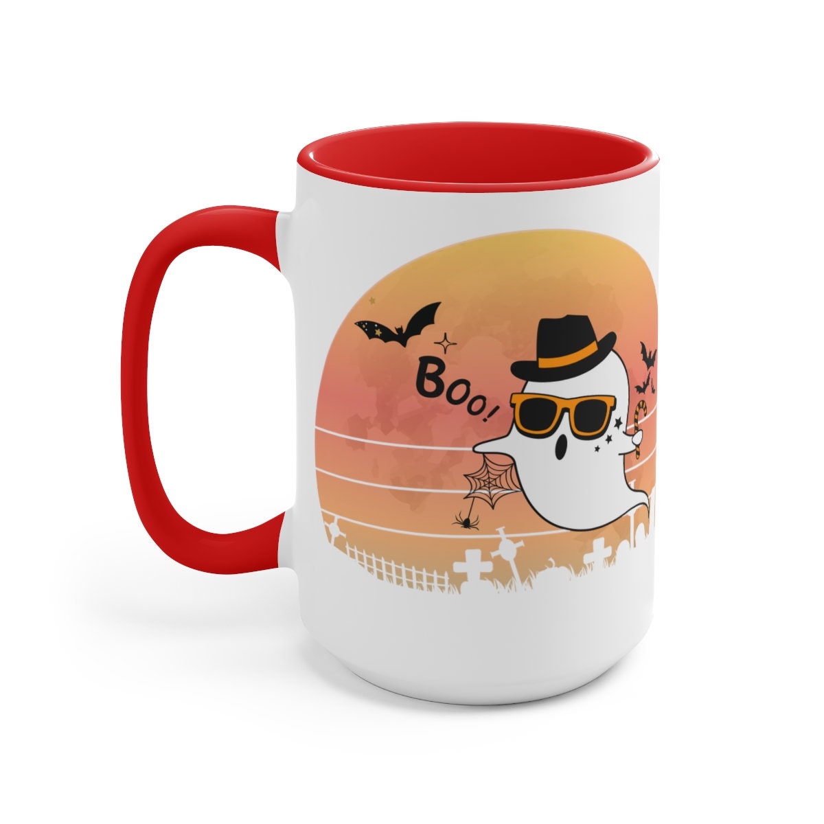 Two-Tone Halloween Coffee Mugs, 15oz