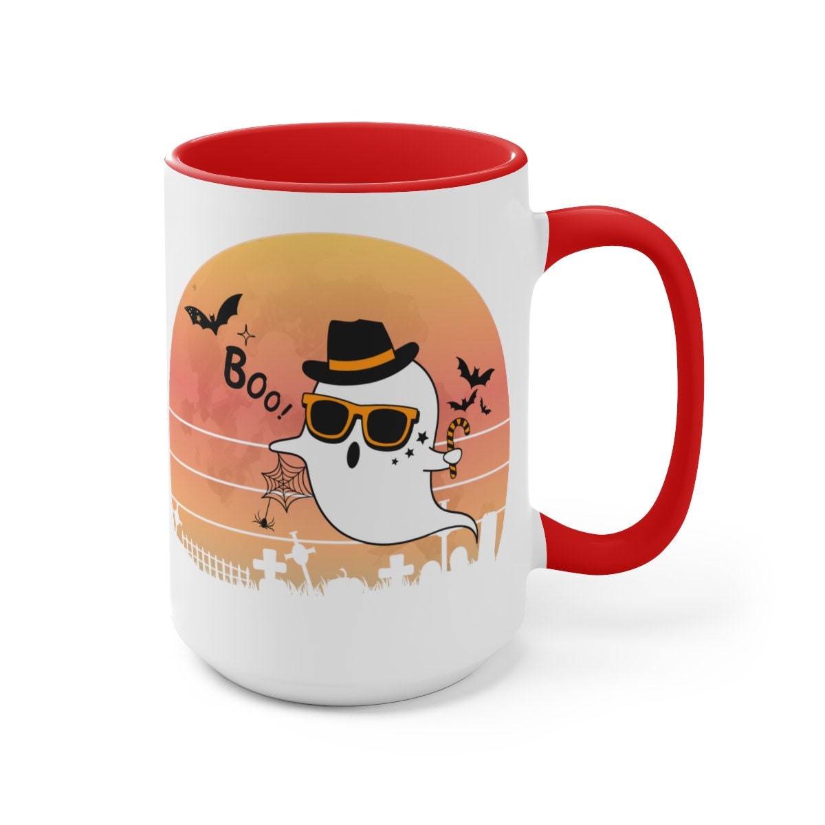 Two-Tone Halloween Coffee Mugs, 15oz