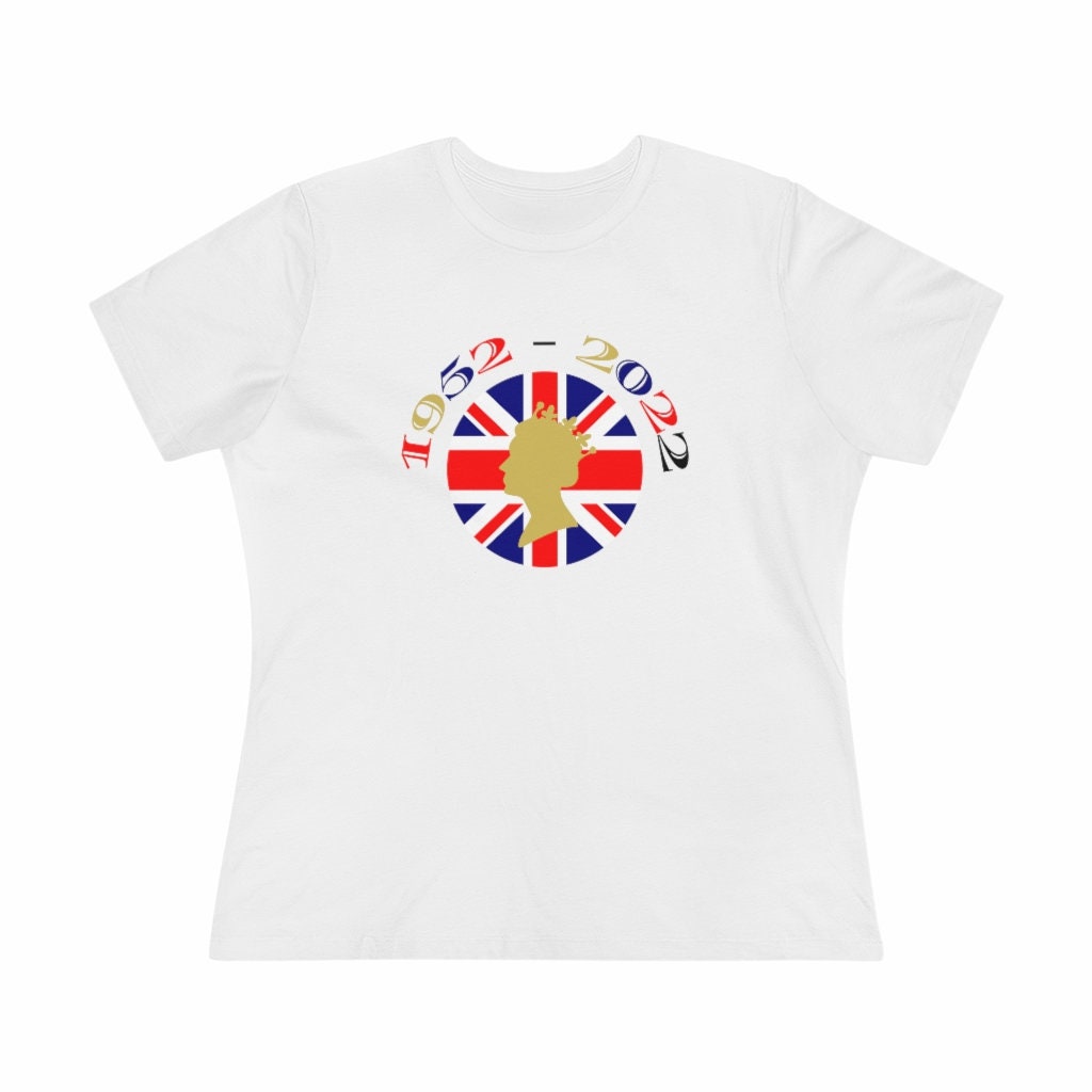 Women's Premium Queen Elizabeth Shirt Tee, RIP Majesty The Queen, Queen Of England Since 1952, Commemorative Shirt