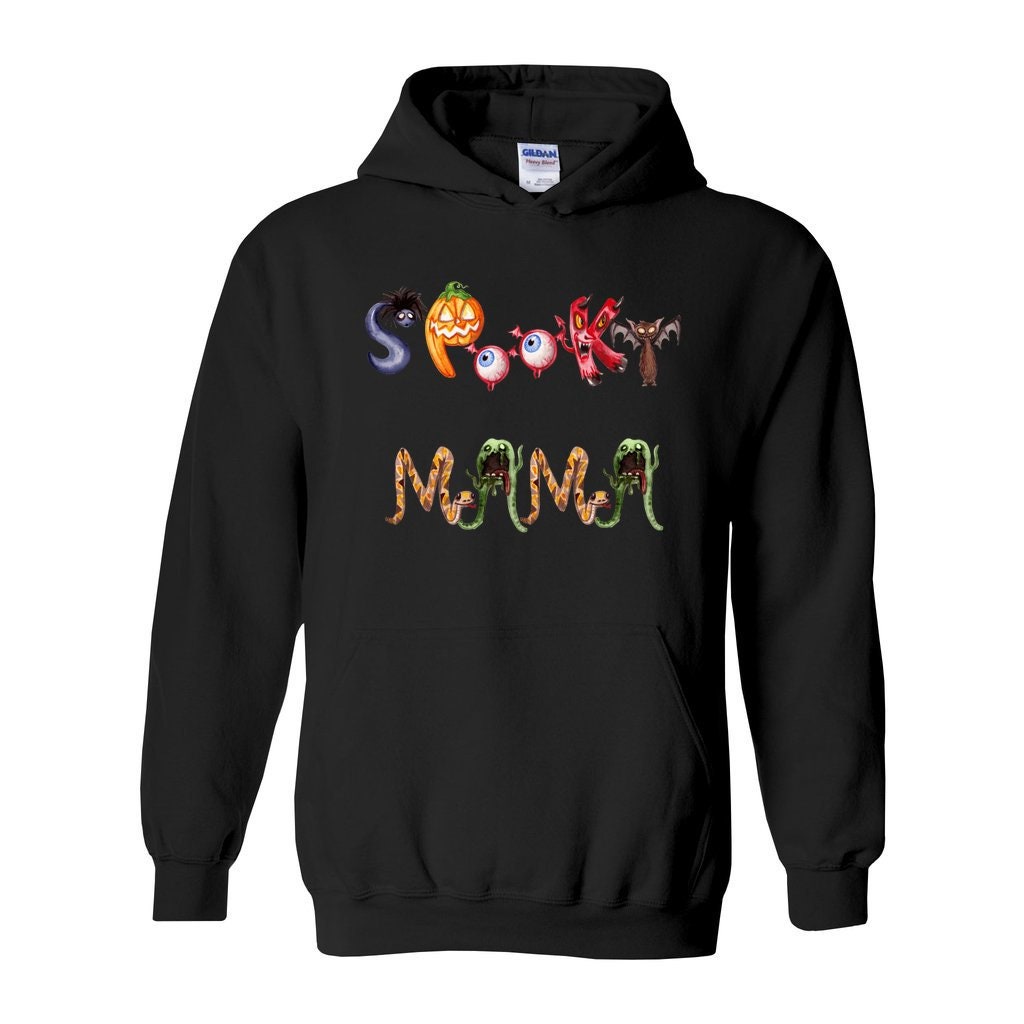 Spooky Mama Hoodie, Unisex Heavy Blend Hooded Sweatshirt, Cute Halloween Hoodie, scary Halloween Hoodie