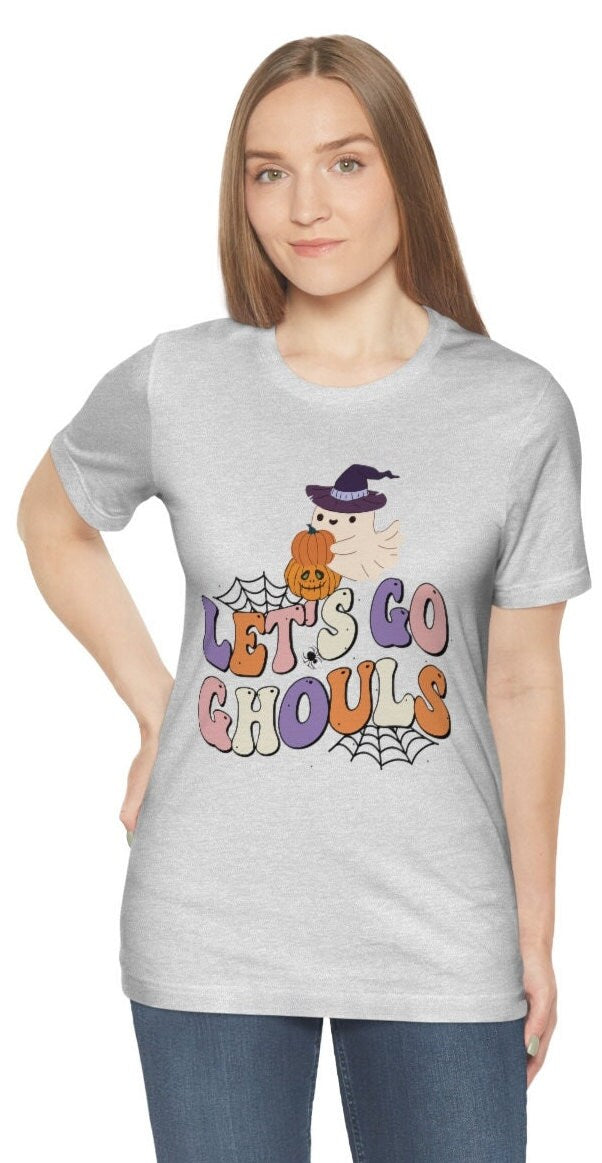 Halloween T-shirt, Let's Go Ghouls Halloween shirt, Unisex Jersey Fall Short Sleeve Tee