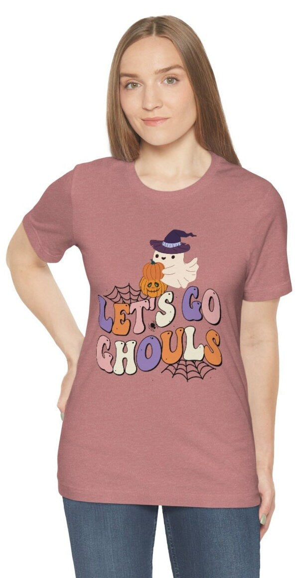 Halloween T-shirt, Let's Go Ghouls Halloween shirt, Unisex Jersey Fall Short Sleeve Tee