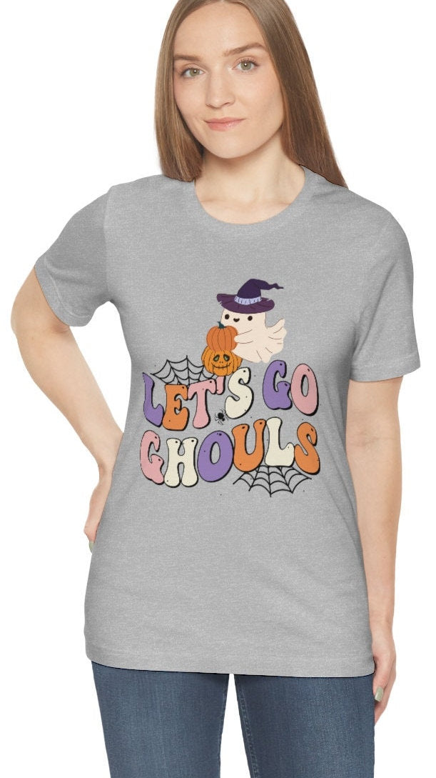 Halloween T-shirt, Let's Go Ghouls Halloween shirt, Unisex Jersey Fall Short Sleeve Tee