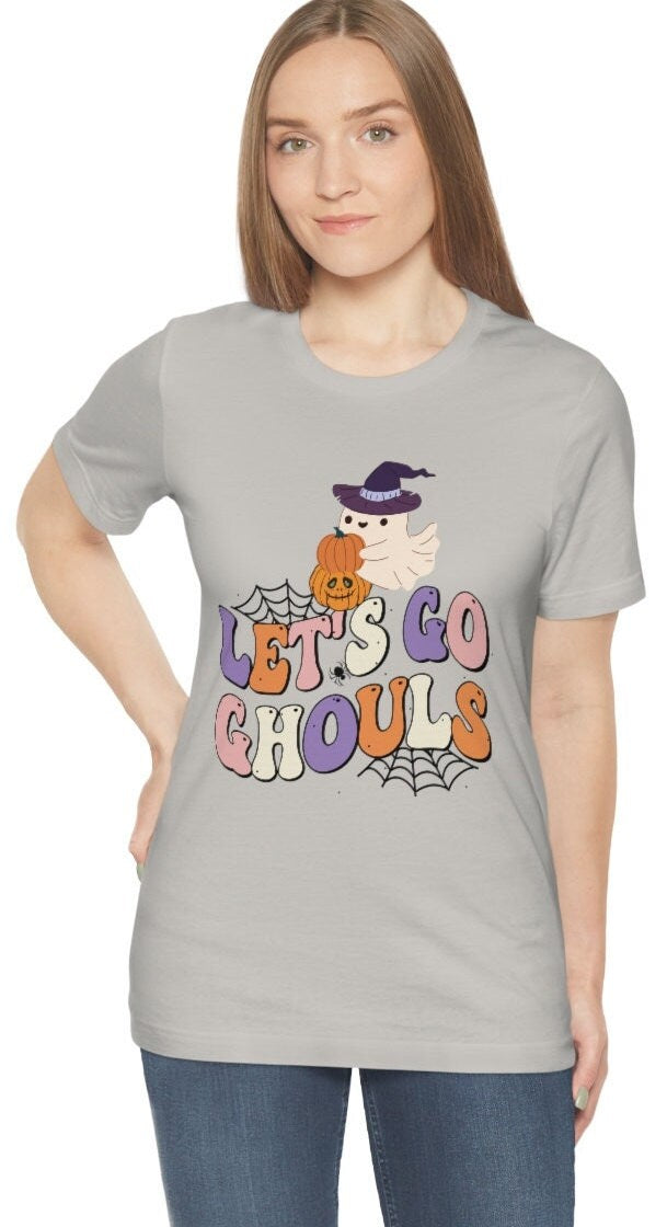 Halloween T-shirt, Let's Go Ghouls Halloween shirt, Unisex Jersey Fall Short Sleeve Tee