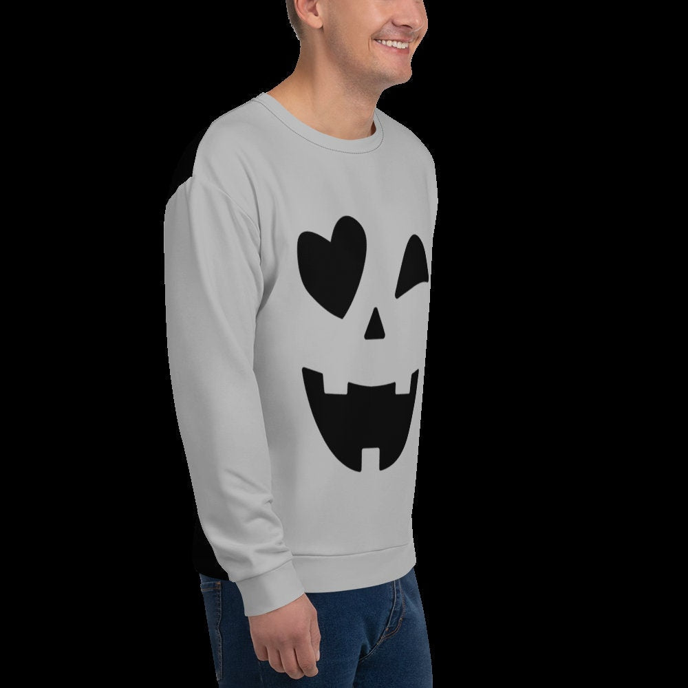 Unisex Sweatshirt Halloween Pullover, Halloween Sweatshirt, Pumpkin Face Sweatshirt, Jack-O- Lantern Sweatshirtthirt