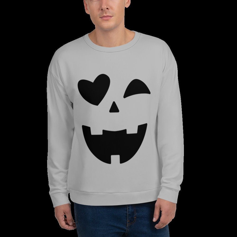 Unisex Sweatshirt Halloween Pullover, Halloween Sweatshirt, Pumpkin Face Sweatshirt, Jack-O- Lantern Sweatshirtthirt