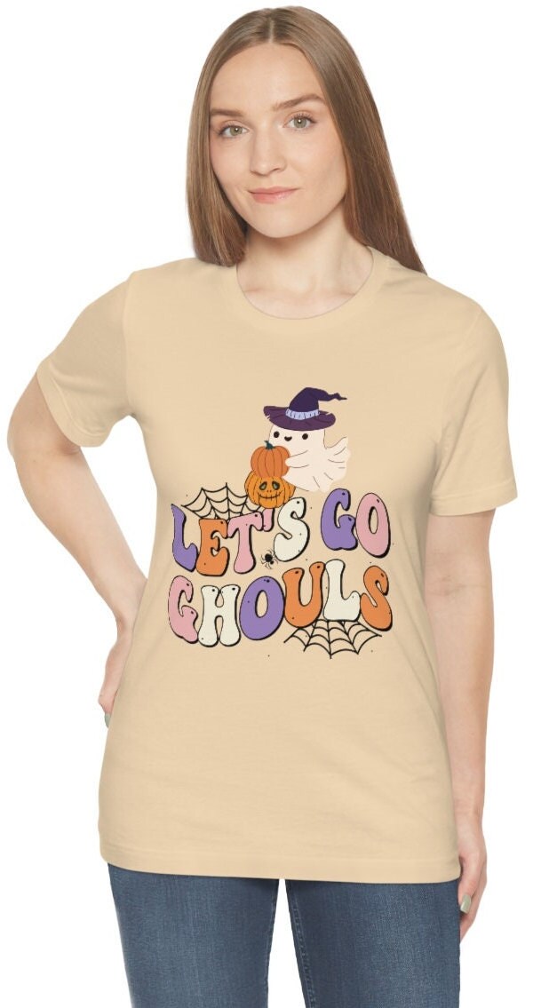 Halloween T-shirt, Let's Go Ghouls Halloween shirt, Unisex Jersey Fall Short Sleeve Tee