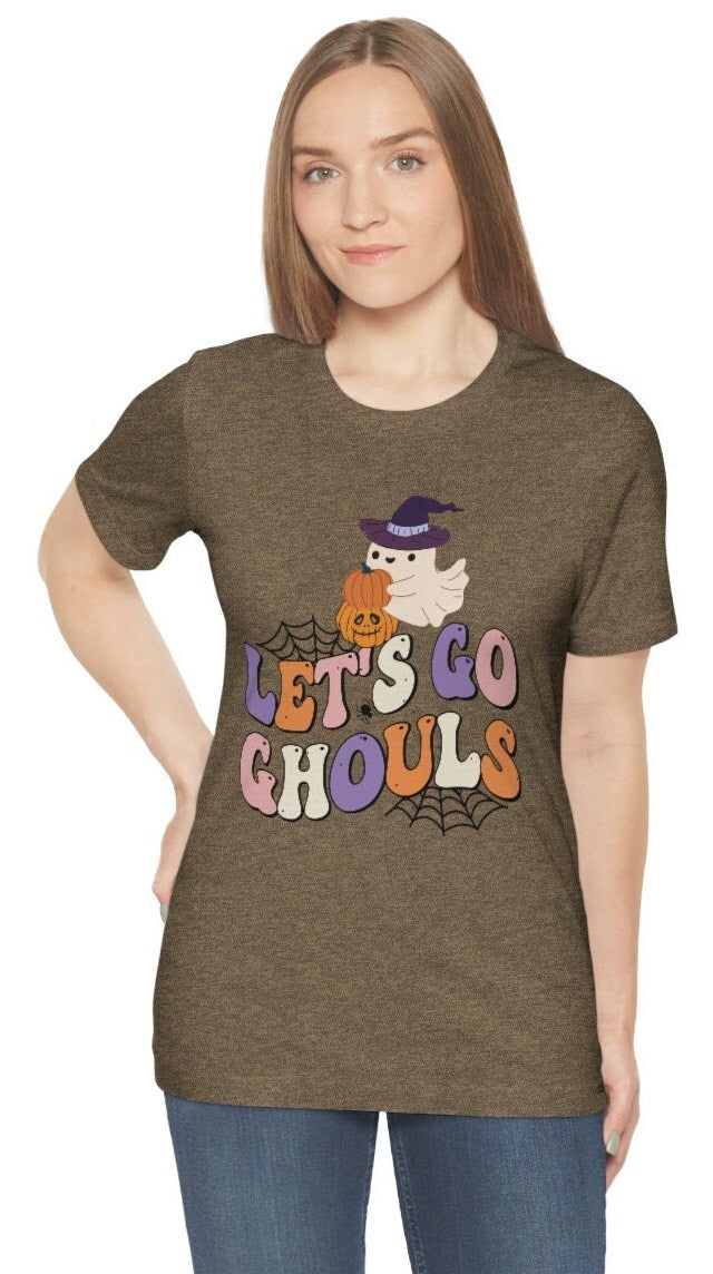 Halloween T-shirt, Let's Go Ghouls Halloween shirt, Unisex Jersey Fall Short Sleeve Tee