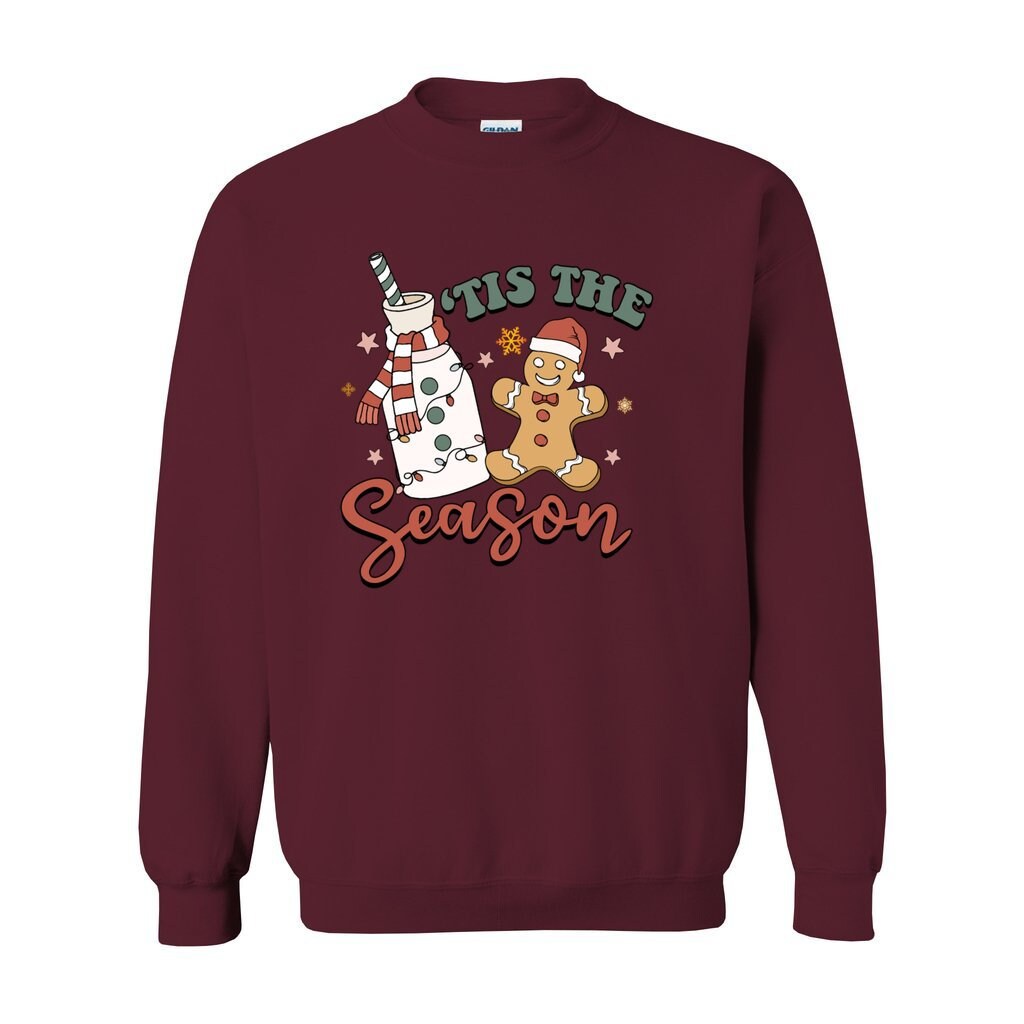 Tis the Season Christmas Sweatshirt, Retro Christmas Sweatshirt, Unisex Heavy Blend Crewneck Holiday Sweater