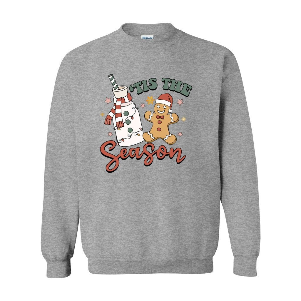 Tis the Season Christmas Sweatshirt, Retro Christmas Sweatshirt, Unisex Heavy Blend Crewneck Holiday Sweater