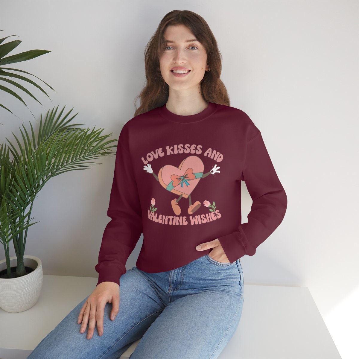 Valentine's Day Sweatshirt, Love Sweatshirt, Valentines Sweater, V Day Sweatshirt, Unisex Heavy Blend Crewneck Sweatshirt