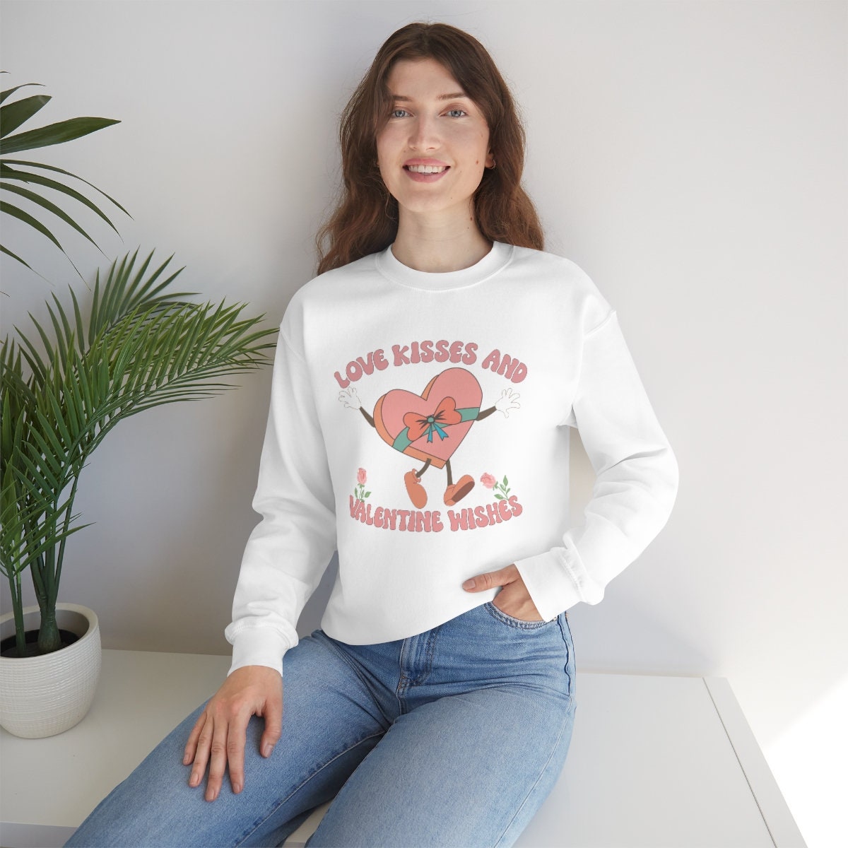 Valentine's Day Sweatshirt, Love Sweatshirt, Valentines Sweater, V Day Sweatshirt, Unisex Heavy Blend Crewneck Sweatshirt