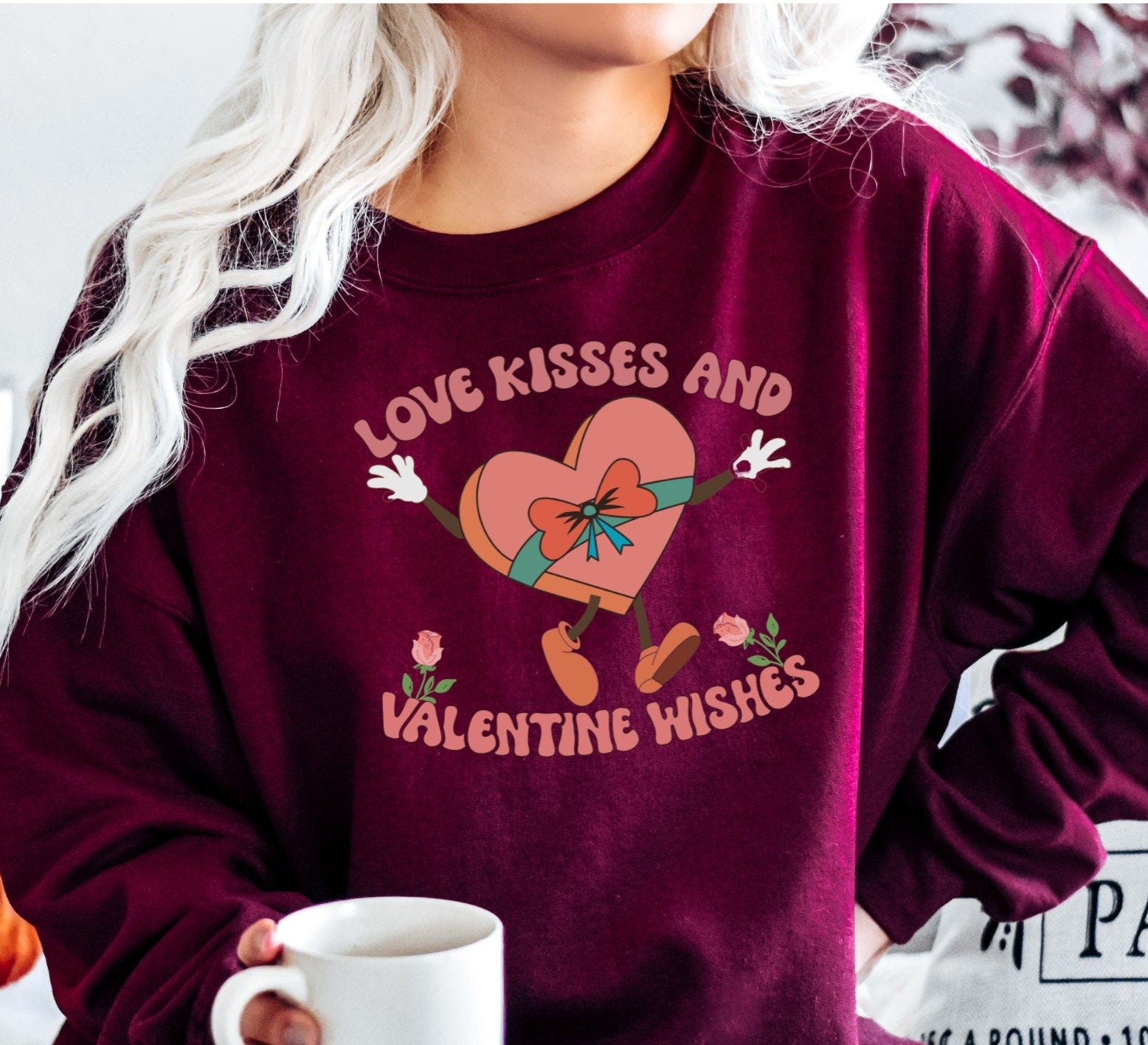 Valentine's Day Sweatshirt, Love Sweatshirt, Valentines Sweater, V Day Sweatshirt, Unisex Heavy Blend Crewneck Sweatshirt