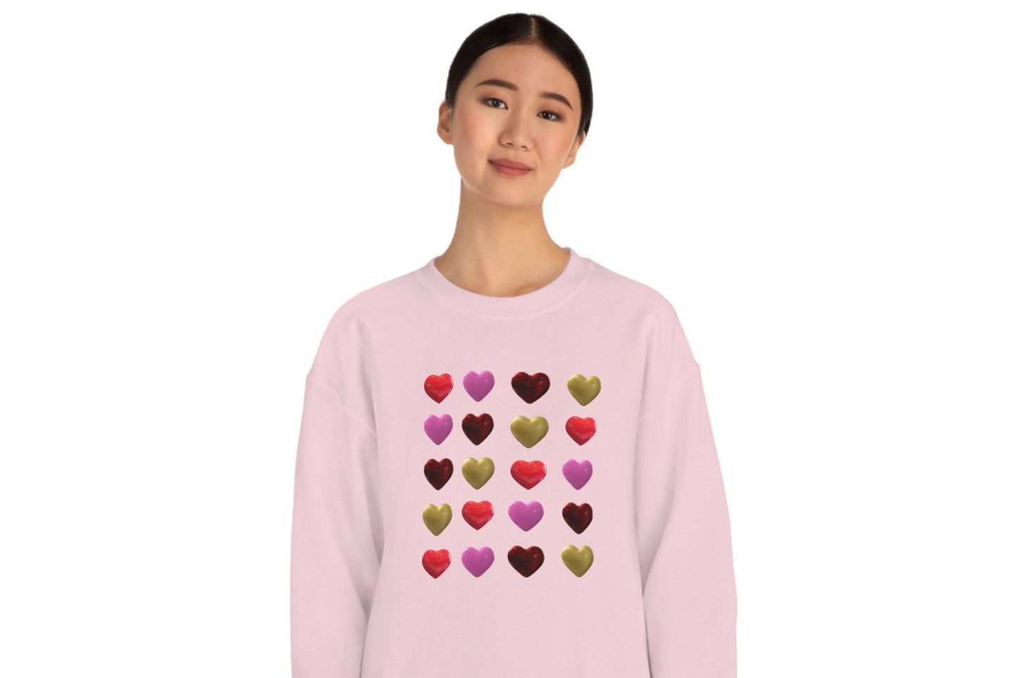 Valentine's Heart Sweatshirt, Valentine's Pullover, Valentine's Day Gift, Heart Unisex Heavy Blend Crewneck Sweatshirt