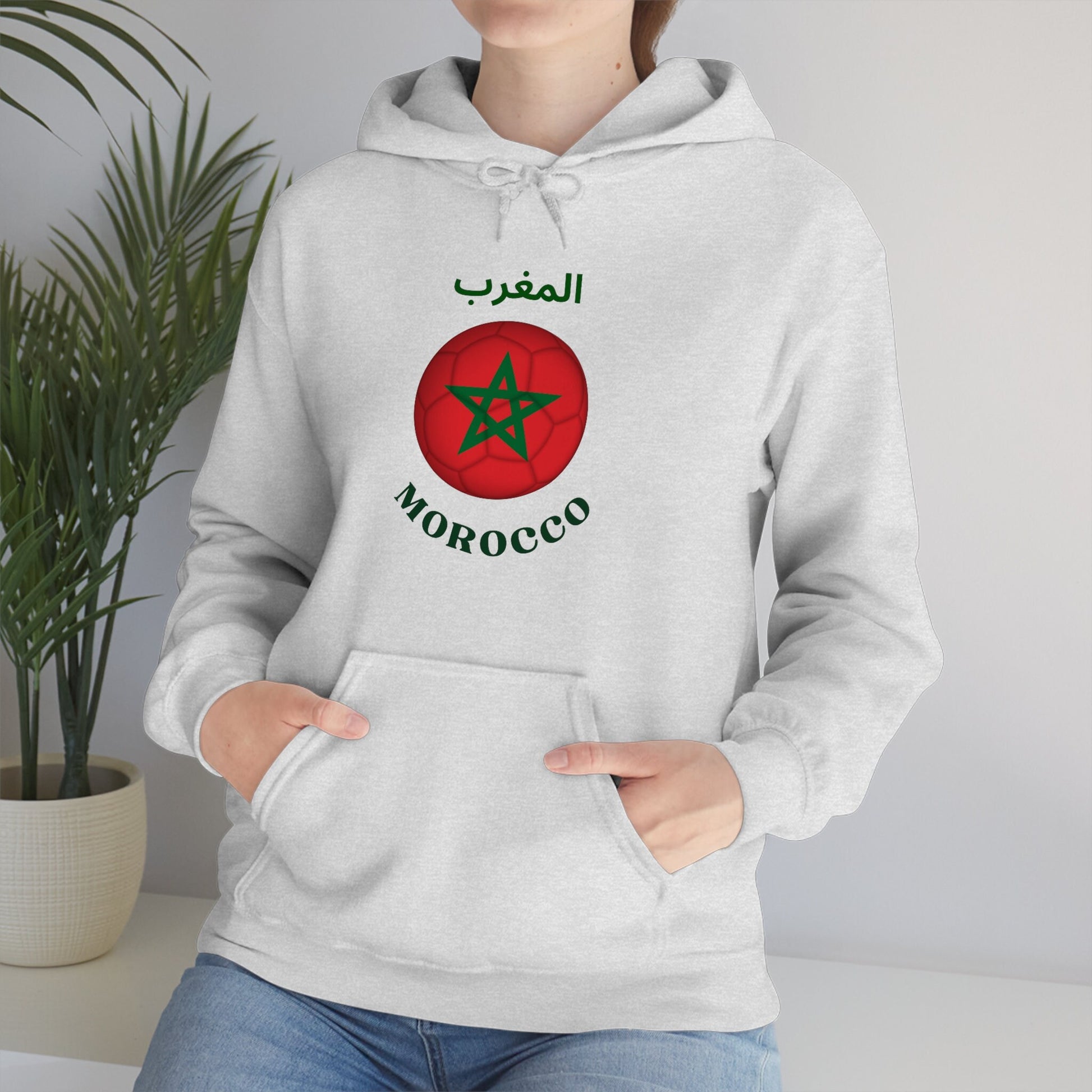 Morocco World Cup Hoodie, Morocco Team Fan Hoodie, World Cup 2022 Unisex Heavy Blend Hooded Sweatshirt