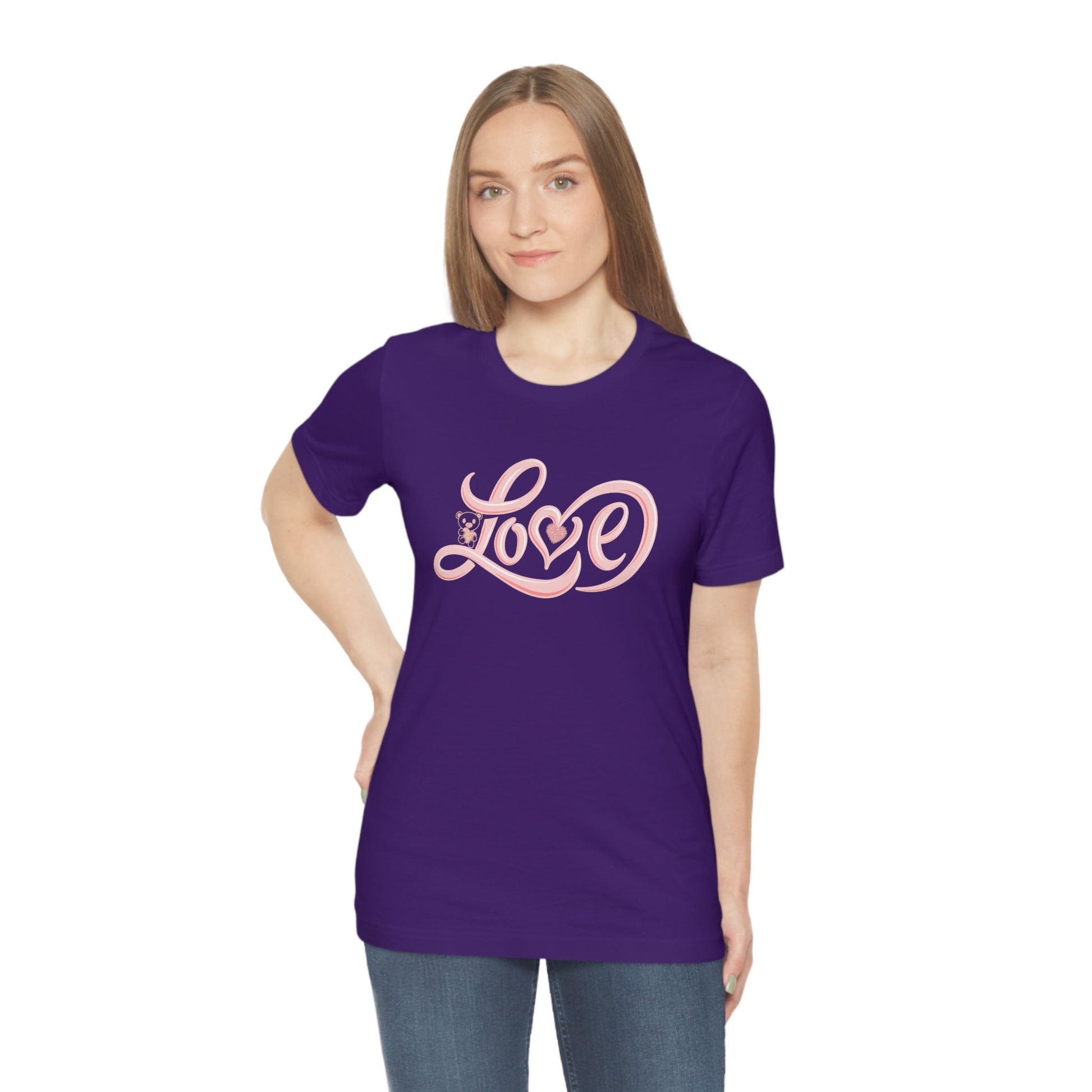 Love Valentine's T-shirt, Mom Valentine's gift, Sister Valentine's Gift, Valentine's Unisex Jersey Short Sleeve Tee
