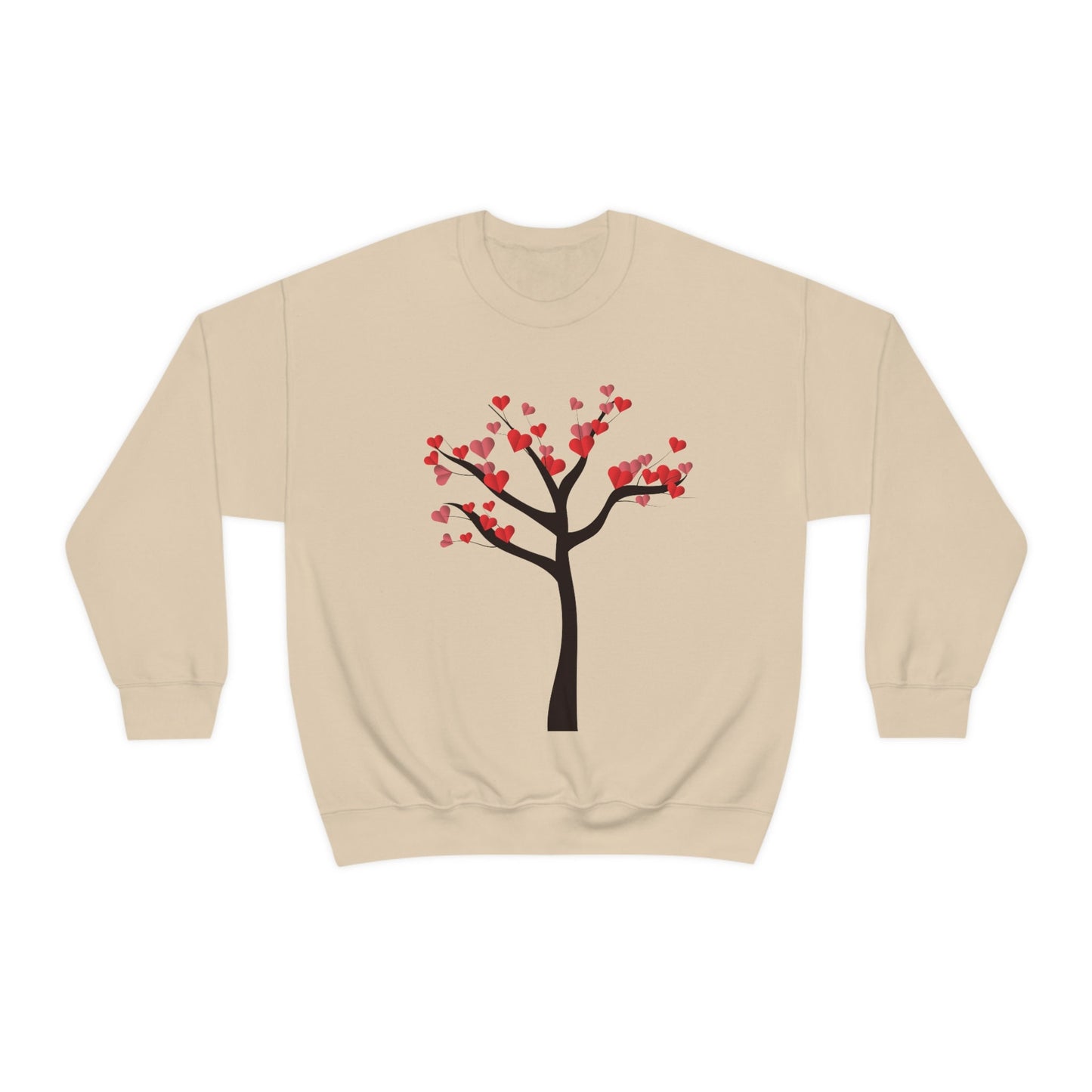 Tree of Hearts Valentine Sweatshirt, Valentine sweater, Valentine Gift Sweater, Unisex Heavy Blend Crewneck Sweatshirt