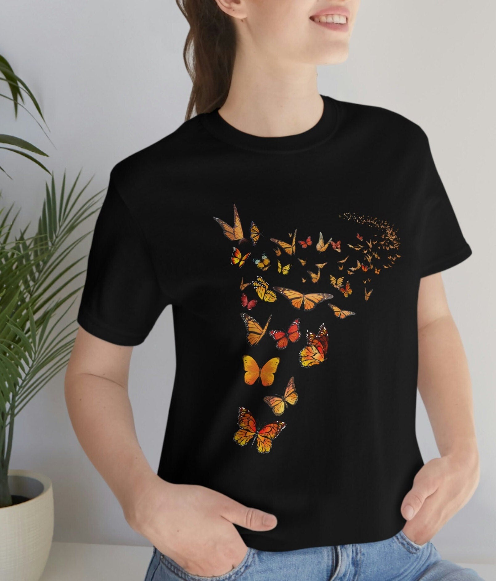 Butterfly Lover Tee, Botanical Shirt Tee, Nature Lover Shirt, Butterflies Tee Gift, Insect Shirts, Aesthetic Shirt, Butterfly Cute Shirt