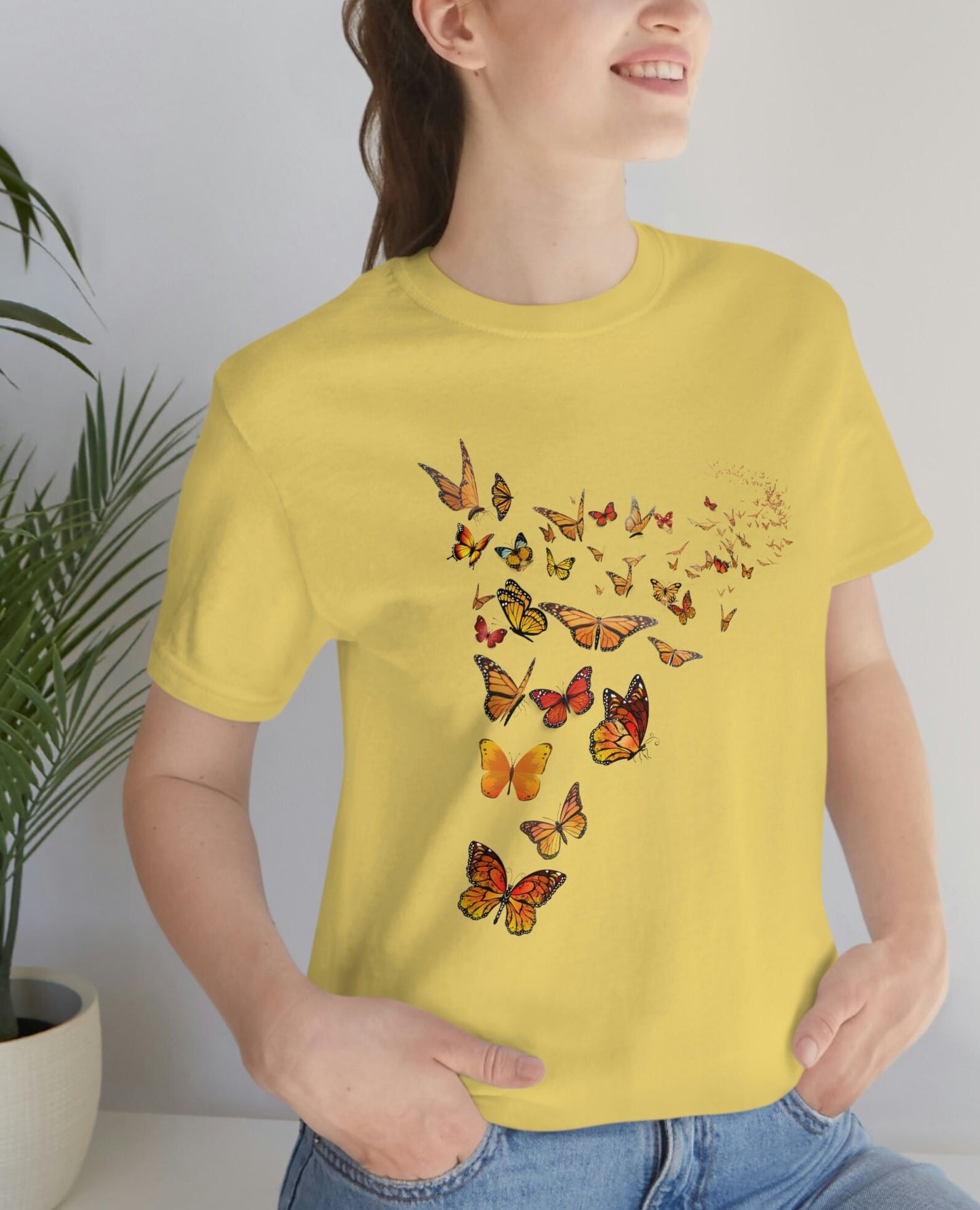 Butterfly Lover Tee, Botanical Shirt Tee, Nature Lover Shirt, Butterflies Tee Gift, Insect Shirts, Aesthetic Shirt, Butterfly Cute Shirt