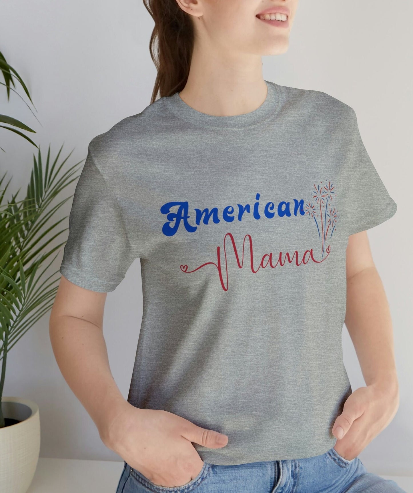 4Th Of July Shirt, All American Mama, American Mama Shirt, American Mama Retro, Fourth Of July Shirt