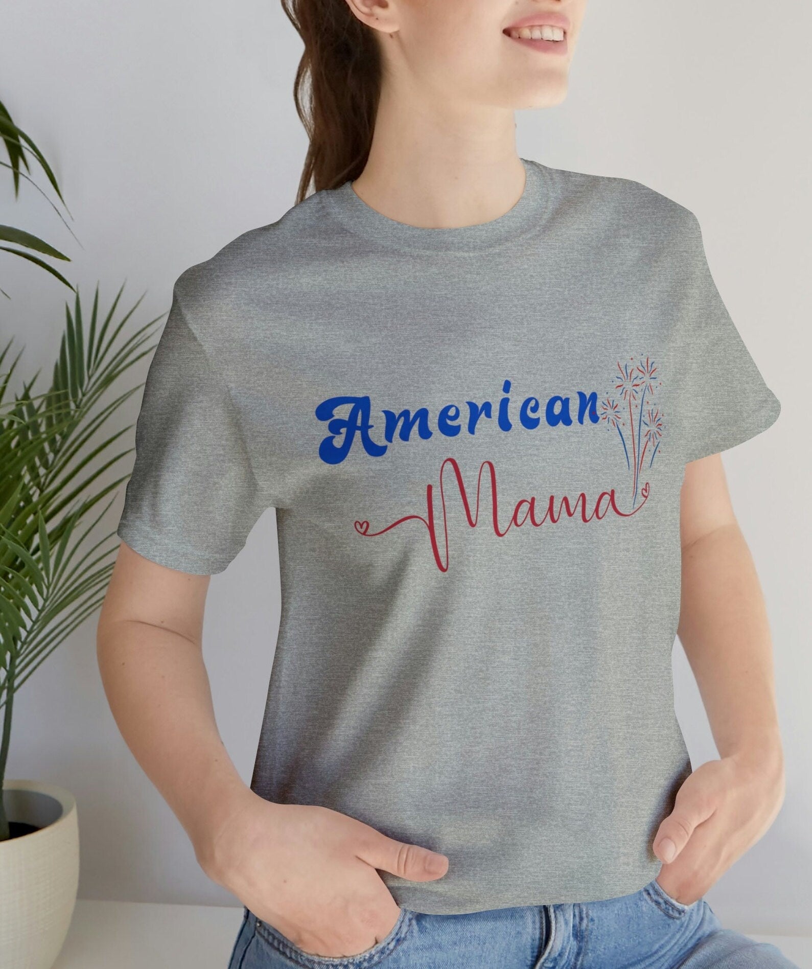 4Th Of July Shirt, All American Mama, American Mama Shirt, American Mama Retro, Fourth Of July Shirt