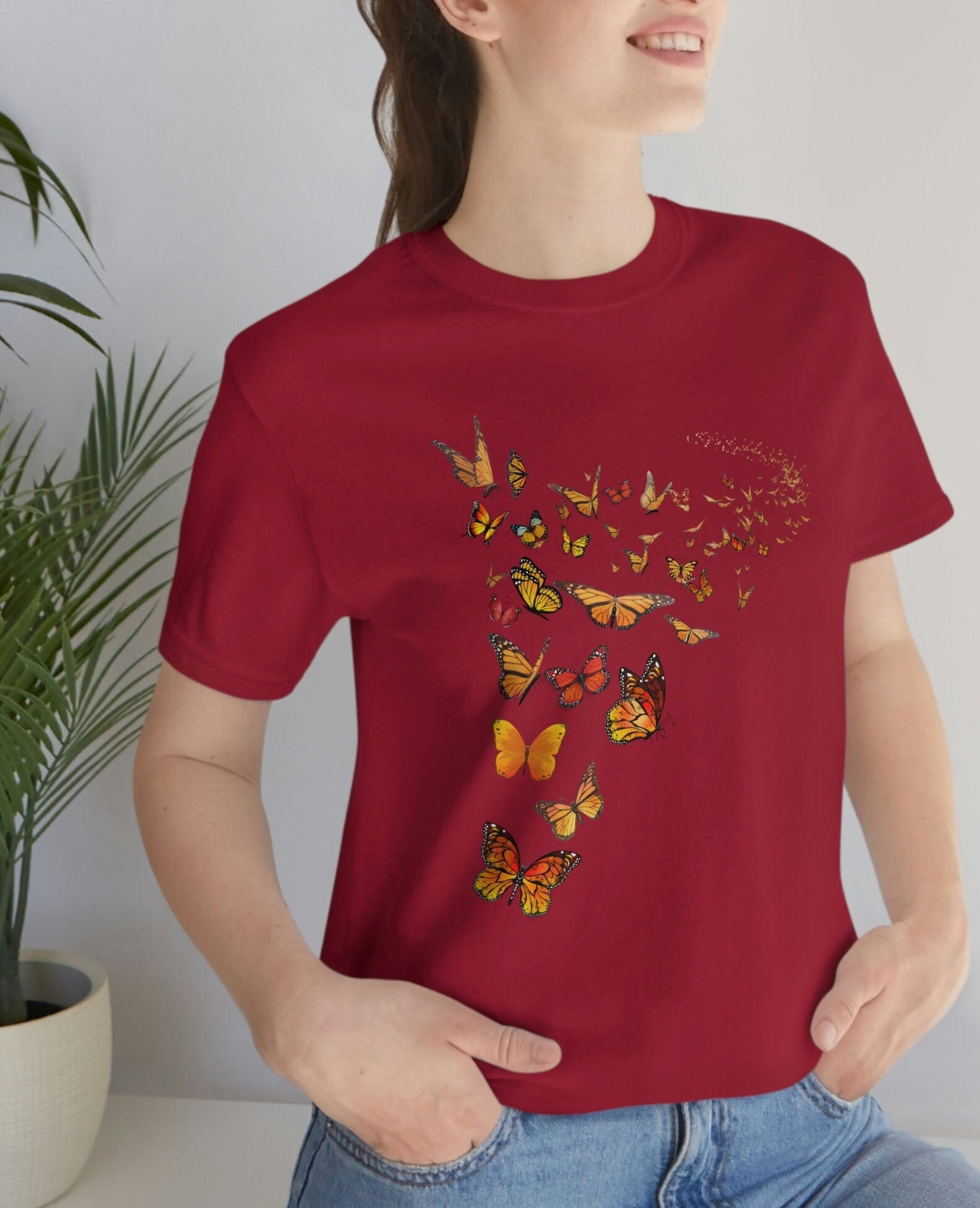 Butterfly Lover Tee, Botanical Shirt Tee, Nature Lover Shirt, Butterflies Tee Gift, Insect Shirts, Aesthetic Shirt, Butterfly Cute Shirt