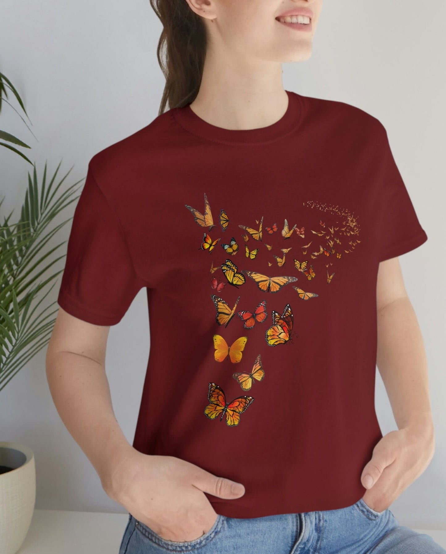 Butterfly Lover Tee, Botanical Shirt Tee, Nature Lover Shirt, Butterflies Tee Gift, Insect Shirts, Aesthetic Shirt, Butterfly Cute Shirt