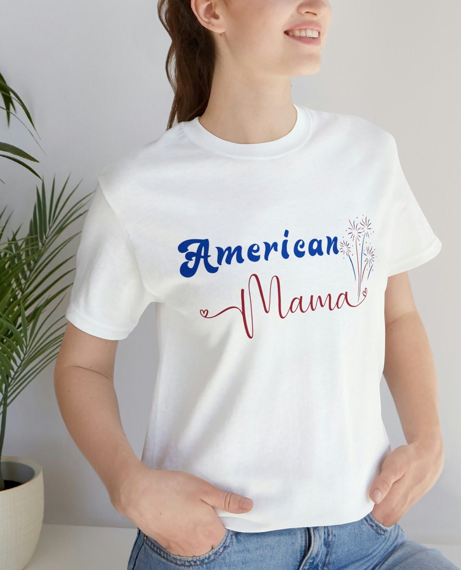 4Th Of July Shirt, All American Mama, American Mama Shirt, American Mama Retro, Fourth Of July Shirt