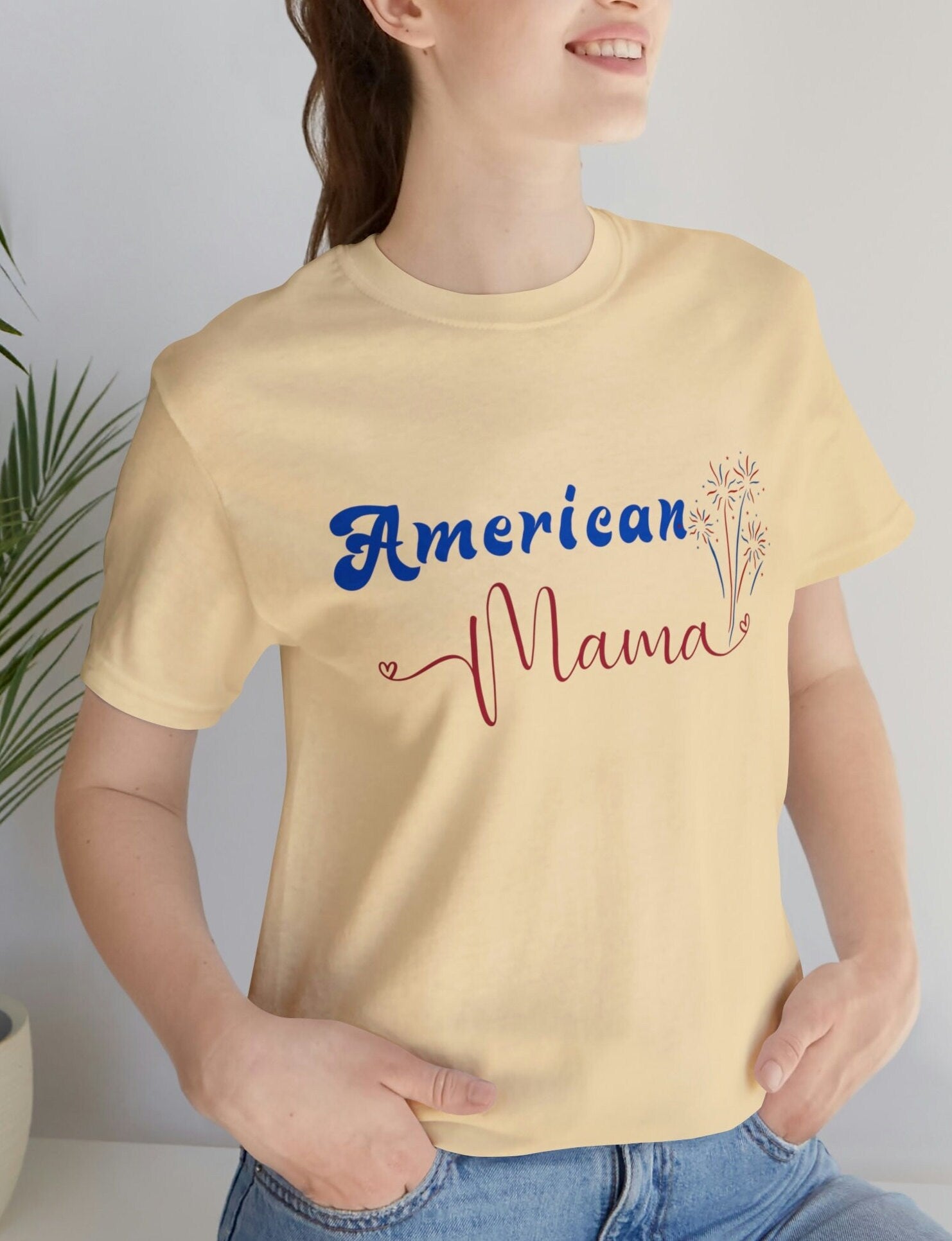 4Th Of July Shirt, All American Mama, American Mama Shirt, American Mama Retro, Fourth Of July Shirt